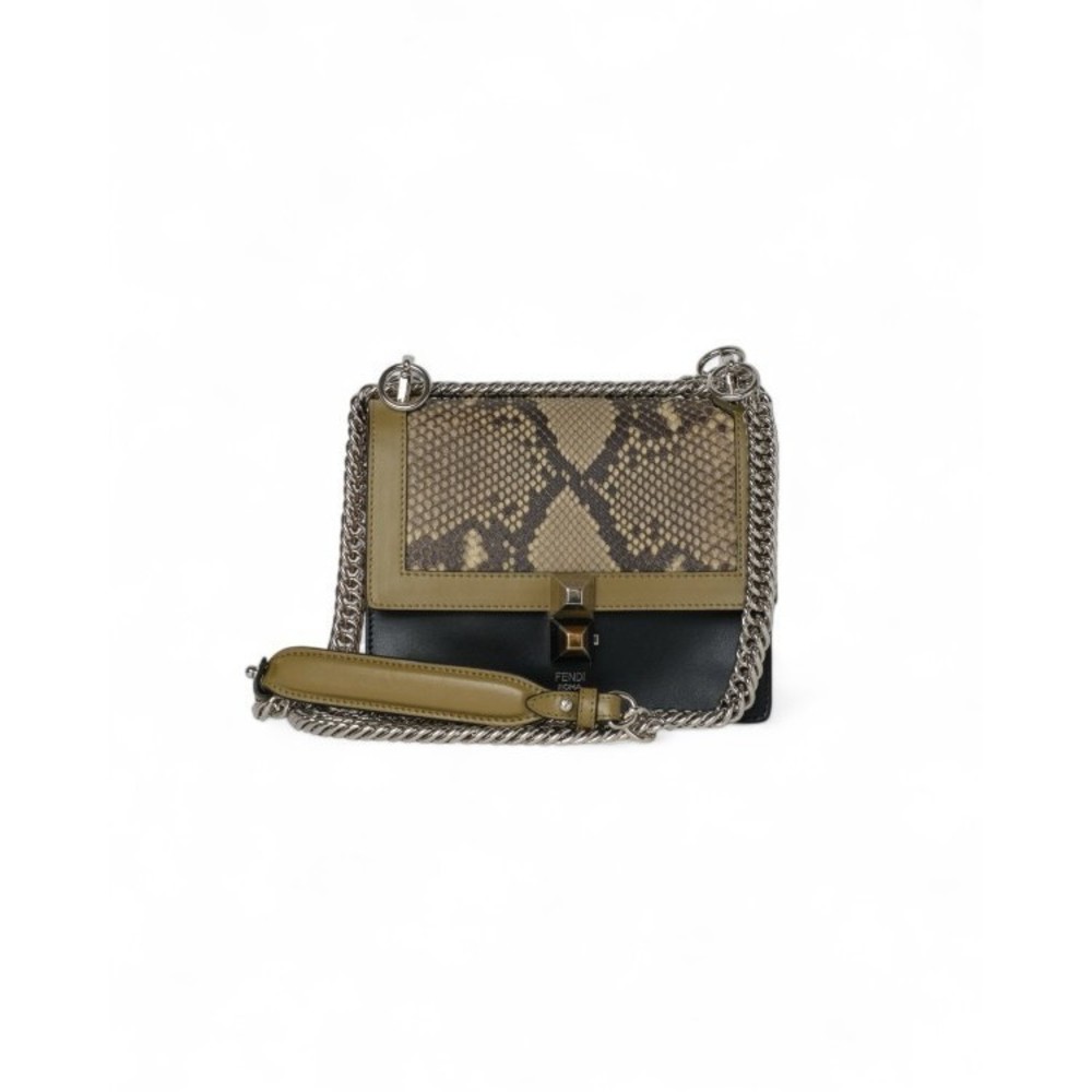 Fendi Kan I Small Tricolor Python Black - Vintage - image 1